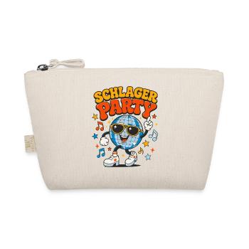 Retro 70s Schlager Party Disco Kugel  - Bio-Täschchen - Natur - Vorne