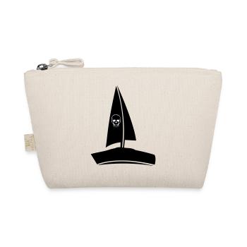 Piratenschiff Skull - Bio-Täschchen - Natur - Vorne