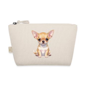 Chihuahua Welpe Hundebaby Geschenkidee - Bio-Täschchen - Natur - Vorne
