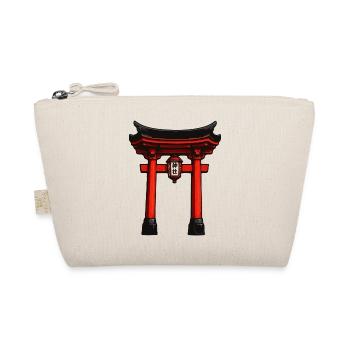 Roter Torii mit Laterne - Bio-Täschchen - Natur - Vorne