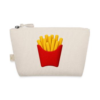 Pommes Frites Cartoon Muster - Bio-Täschchen - Natur - Vorne