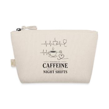 Kaffee Herz Nacht Schicht - Bio-Täschchen - Natur - Vorne