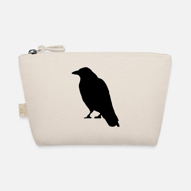 Black Crow Vogel - Bio-Täschchen - Natur