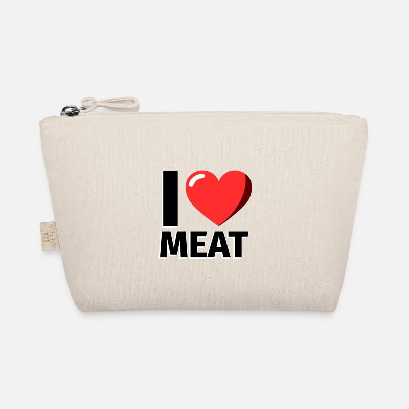 I Love Meat Meat - Illustration Bio-Täschchen
