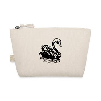 Eleganter Vintage Schwan auf dem Wasser - Bio-Täschchen - Natur - Vorne