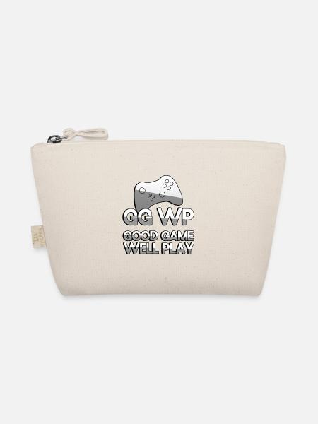 GG WP GOOD GAME WELL PLAY + Controller - Gaming - Bio-Täschchen - Natur - Vorne