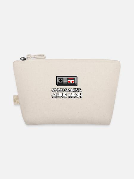 OHNE GAMING OHNE MICH + NES Controller - Gaming - Bio-Täschchen - Natur