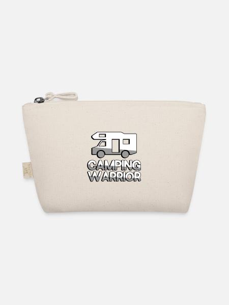CAMPING WARRIOR + Wohnwagen - Camping - Bio-Täschchen - Natur - Vorne