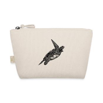 Vintage turtle emerging - Organic Pouch - nature - Front