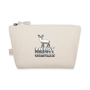 MERRY CHRISTMAS + Reindeer - Christmas - Organic Pouch - nature - Front
