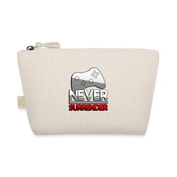 NEVER SURRENDER (Rot) + Controller - Gaming - Bio-Täschchen - Natur - Vorne