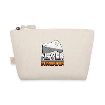 NEVER SURRENDER (Orange) + Controller - Gaming - Bio-Täschchen - Natur - Vorne