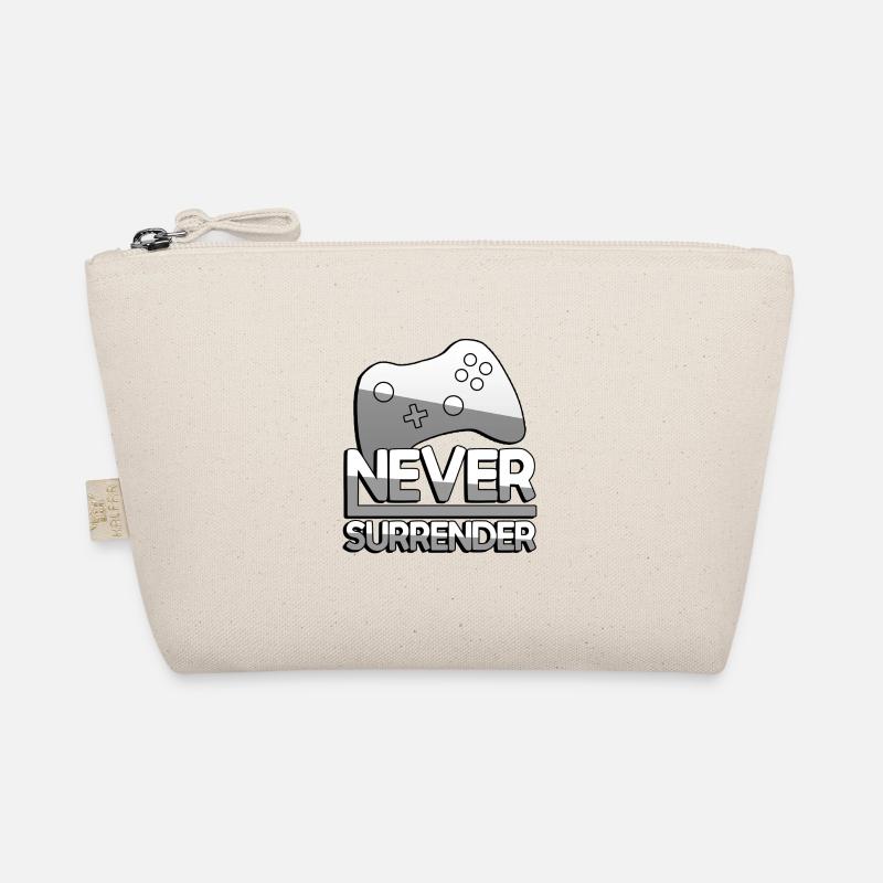 NEVER SURRENDER (Weiß) + Controller - Gaming Bio-Täschchen