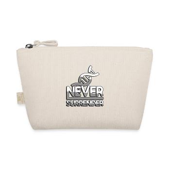 NEVER SURRENDER (Weiß) + DNA - Gaming - Bio-Täschchen - Natur - Vorne