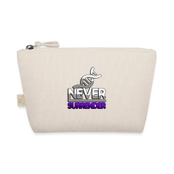 NEVER SURRENDER (Lila) + DNA - Gaming - Bio-Täschchen - Natur - Vorne