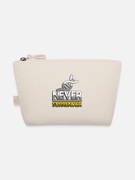 NEVER SURRENDER (Yellow) + DNA - Gaming - Organic Pouch - nature - Front