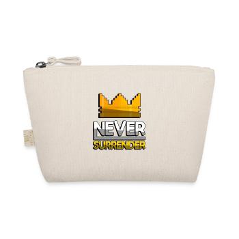 NEVER SURRENDER (Yellow) + King Crown - Gaming - Organic Pouch - nature - Front