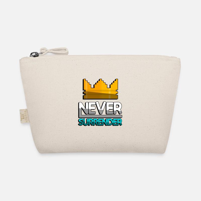 NEVER SURRENDER (Türkis) + King Crown - Gaming Bio-Täschchen