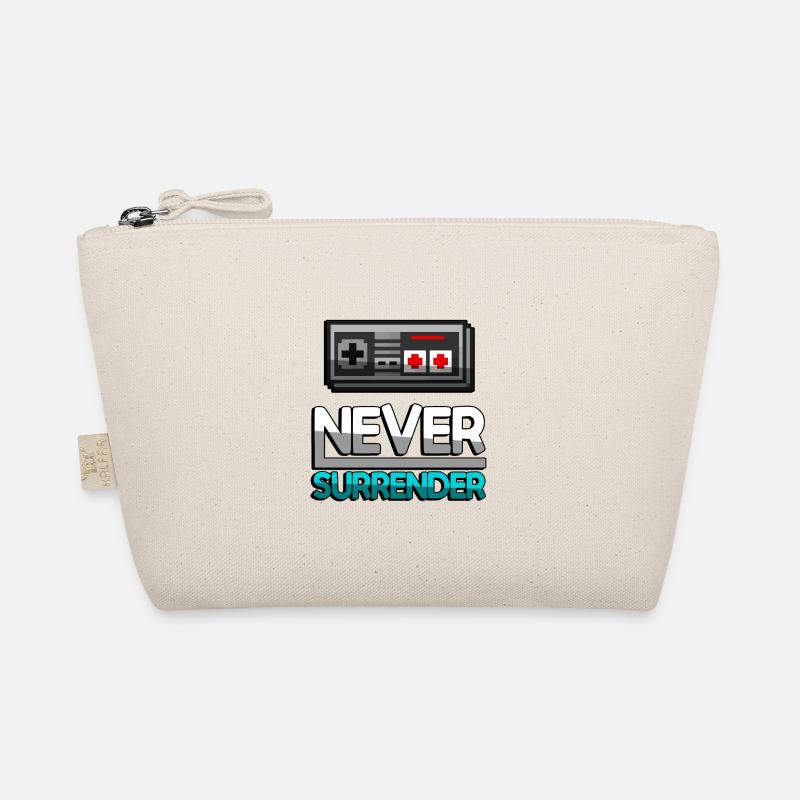 NEVER SURRENDER (Türkis) + NES Controller - Gaming Bio-Täschchen