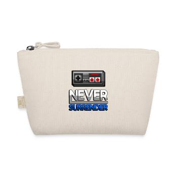 NEVER SURRENDER (Blau) + NES Controller - Gaming - Bio-Täschchen - Natur - Vorne