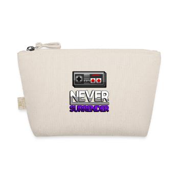 NEVER SURRENDER (Lila) + NES Controller - Gaming - Bio-Täschchen - Natur - Vorne