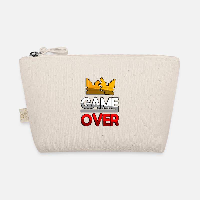 GAME OVER (Rot) + King Crown - Gaming Bio-Täschchen