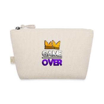GAME OVER (Lila) + King Crown - Gaming - Bio-Täschchen - Natur - Vorne