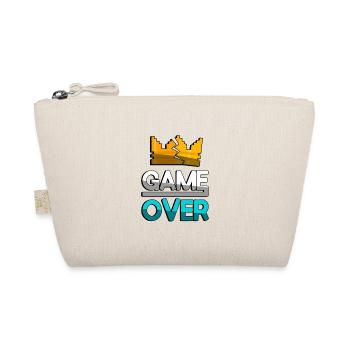 GAME OVER (Turquoise) + King Crown - Gaming - Organic Pouch - nature - Front