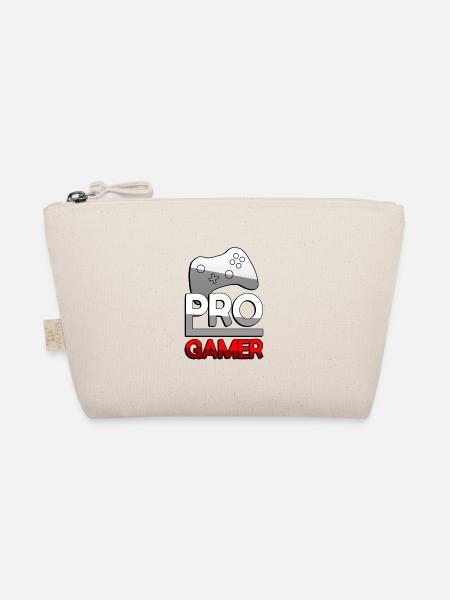 PRO GAMER (Rot) + Controller - Gaming - Bio-Täschchen - Natur - Vorne