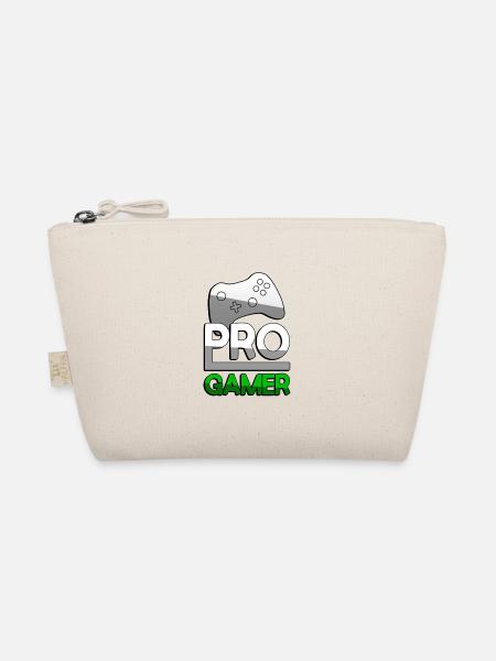 PRO GAMER (Grün) + Controller - Gaming - Bio-Täschchen - Natur - Vorne