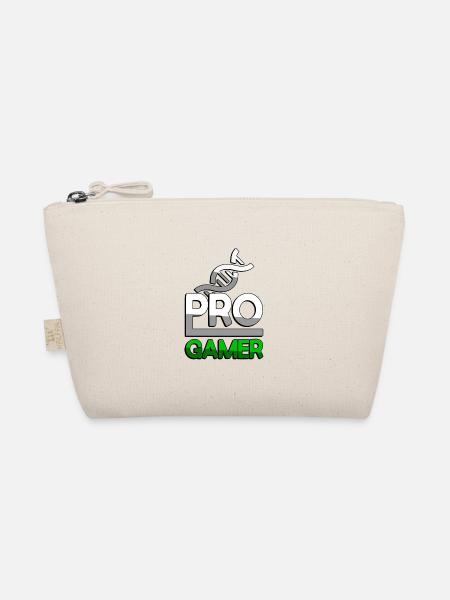 PRO GAMER (Grün) + DNA - Gaming - Bio-Täschchen - Natur - Vorne
