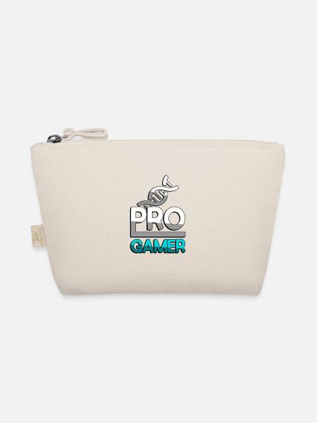 PRO GAMER (Türkis) + DNA - Gaming - Bio-Täschchen - Natur - Vorne