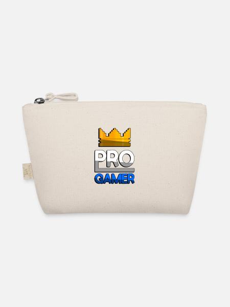 PRO GAMER (Blue) + King Crown - Gaming - Organic Pouch - nature - Front