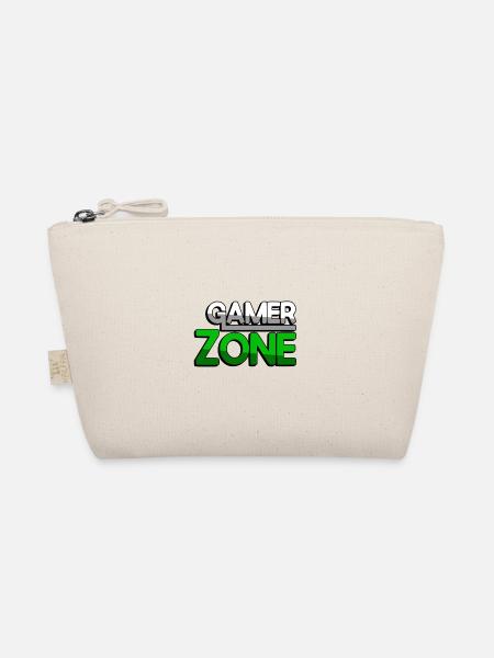 GAMER ZONE (Grün) - Gaming - Bio-Täschchen - Natur - Vorne