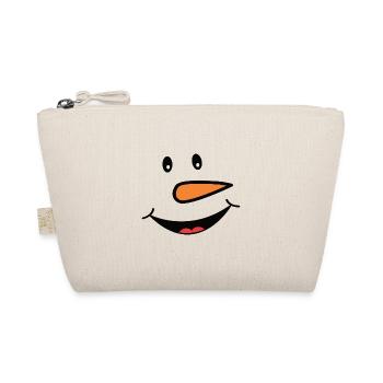Funny snowman face - Organic Pouch - nature - Front