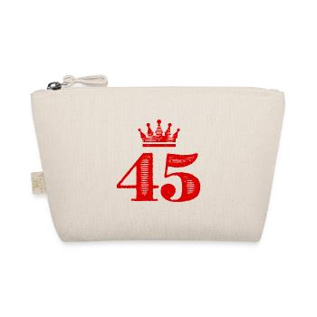 45 Zahl Krone - Bio-Täschchen - Natur - Vorne