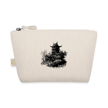 Japanese architecture temple in retro design - Organic Pouch - nature - Front