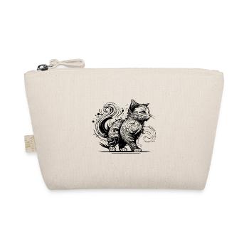 Cute cat in tattoo style - Organic Pouch - nature - Front