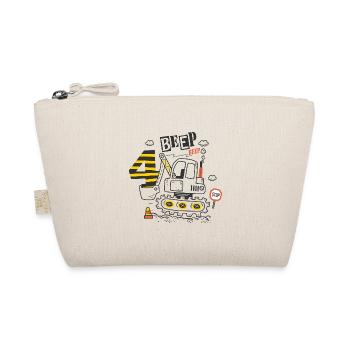 Anniversaire 4 ans garçon Pelleteuse Chantier - Trousse biologique - nature - Devant