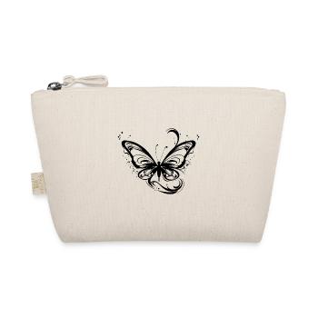 Pretty Tattoo Lines Style Butterfly - Organic Pouch - nature - Front