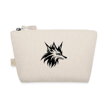 Wild Wolf Head Tattoo Style Portrait - Organic Pouch - nature - Front