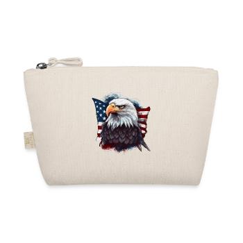 American bald eagle with USA flag - Organic Pouch - nature - Front