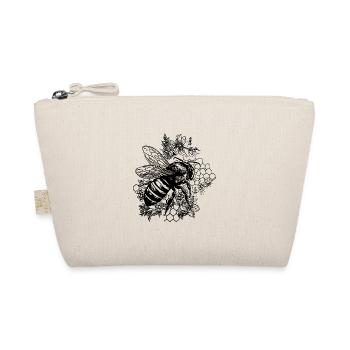 Little cute bee on a blossom flowers - Organic Pouch - nature - Front