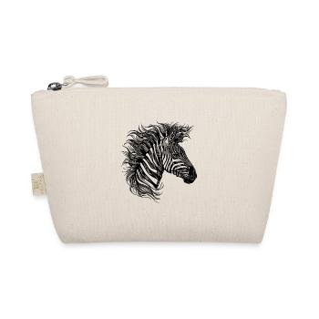 Wilde Zebra Mähne Tattoo Style Linien - Bio-Täschchen - Natur - Vorne