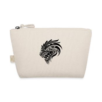 Roaring Chinese dragon in tattoo style - Organic Pouch - nature - Front