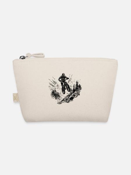 Vététistes à vélo en haut de la montagne - Trousse biologique - nature - Devant