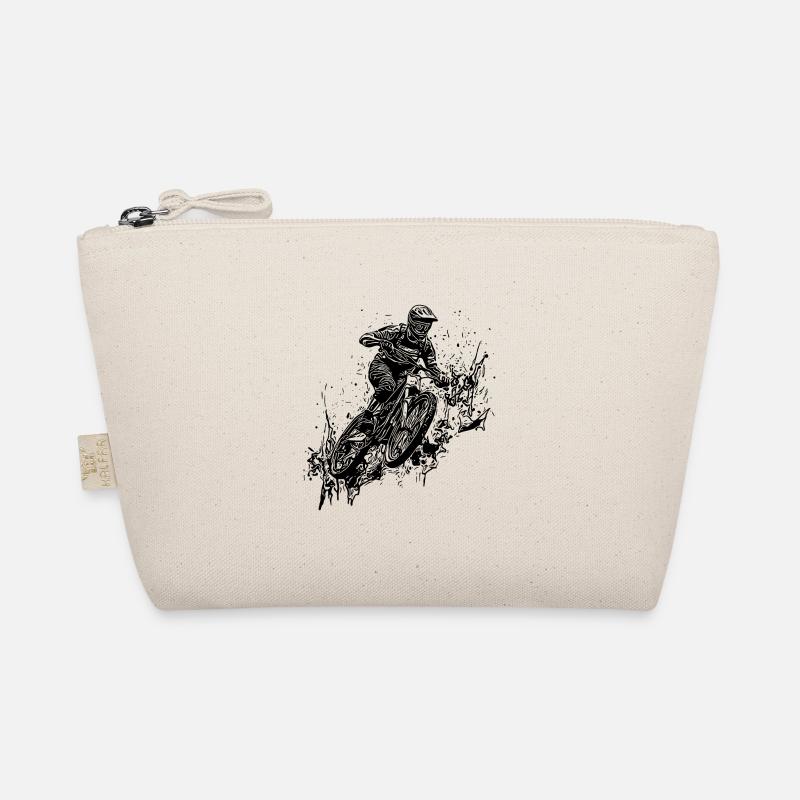 Mud Splash Splash Mountain Biker with Bike Organic Pouch
