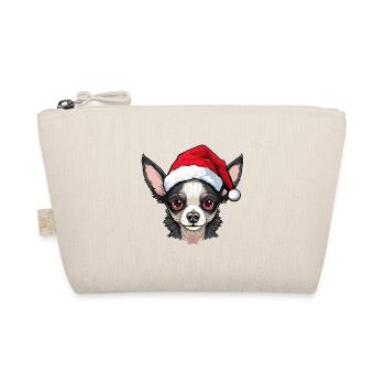 Chihuahua Dog Christmas Portrait Xmas - Organic Pouch - nature - Front
