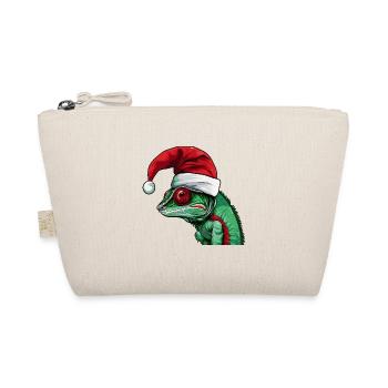 Chameleon Christmas Animal Head - Organic Pouch - nature - Front