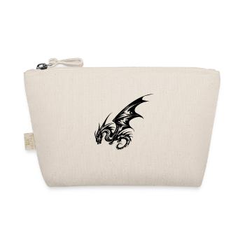 Vintage Dragon with Wings - Organic Pouch - nature - Front
